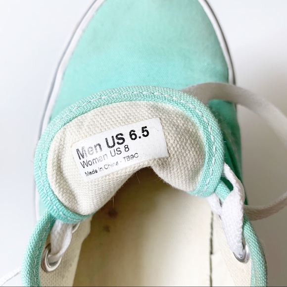 Vans Off the Wall Low Top Sneakers Mint Green - Picture 7 of 7
